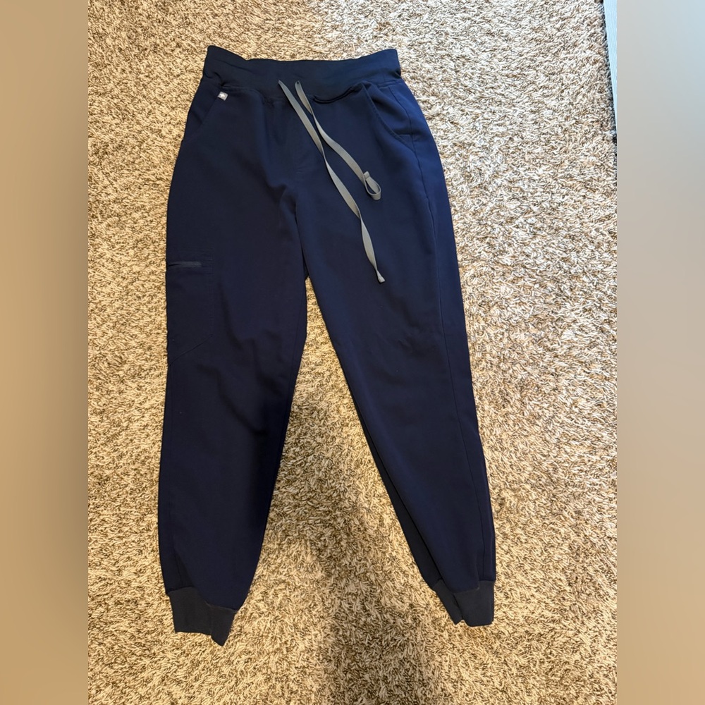 Navy Jogger Pants with Drawstring